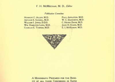 The title pages of what is thought to be the only monograph ever published by the National Anesthesia Society
