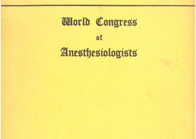 Proceedings for the 1956 World Congress of Anesthetists, September 5-10, in Scheveningen, The Netherlands
