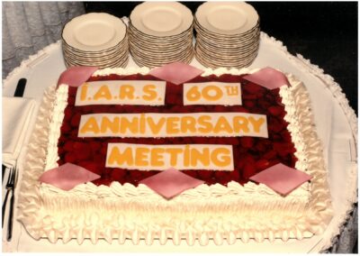 Cake to celebrate the IARS 60th Anniversary Meeting in 1986