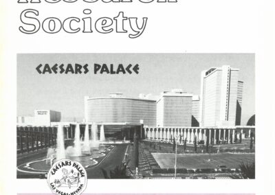 Program Covers for the Diamond Anniversary, IARS 60th Congress, March 15-19, 1986, Caesars Palace, Las Vegas, Nevada