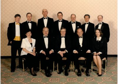1996 IARS Board of Trustees at the 70th Clinical and Scientific Congress, March 8-12, in Washington, DC. Top Row: (Left to Right): J.G. Reves, Michael K. Cahalan, Edward D. Miller, Jr., Douglas B. Craig, David R. Bevan, K.C. Wong, Adrian W. Gelb; Bottom Row: (Left to Right): Anne F. Maggiore, John L. Waller, Noel W. Lawson, Stephen J. Thomas, Patricia A. Kapur; Not Shown: Dean H. Morrow