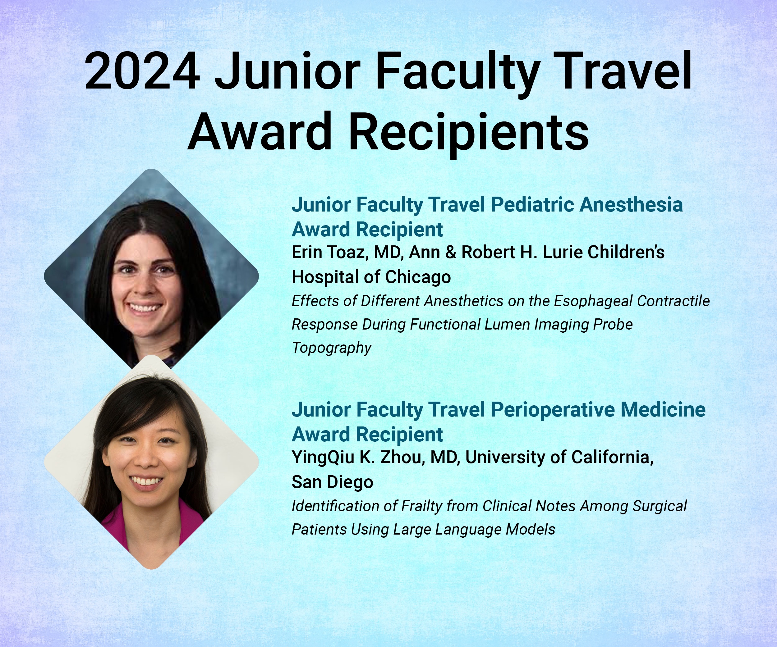 2024 Junior Faculty Award Recipients