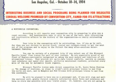 Convention News from the IARS 29th Congress, October 10-14, 1954, in Los Angeles, CA
