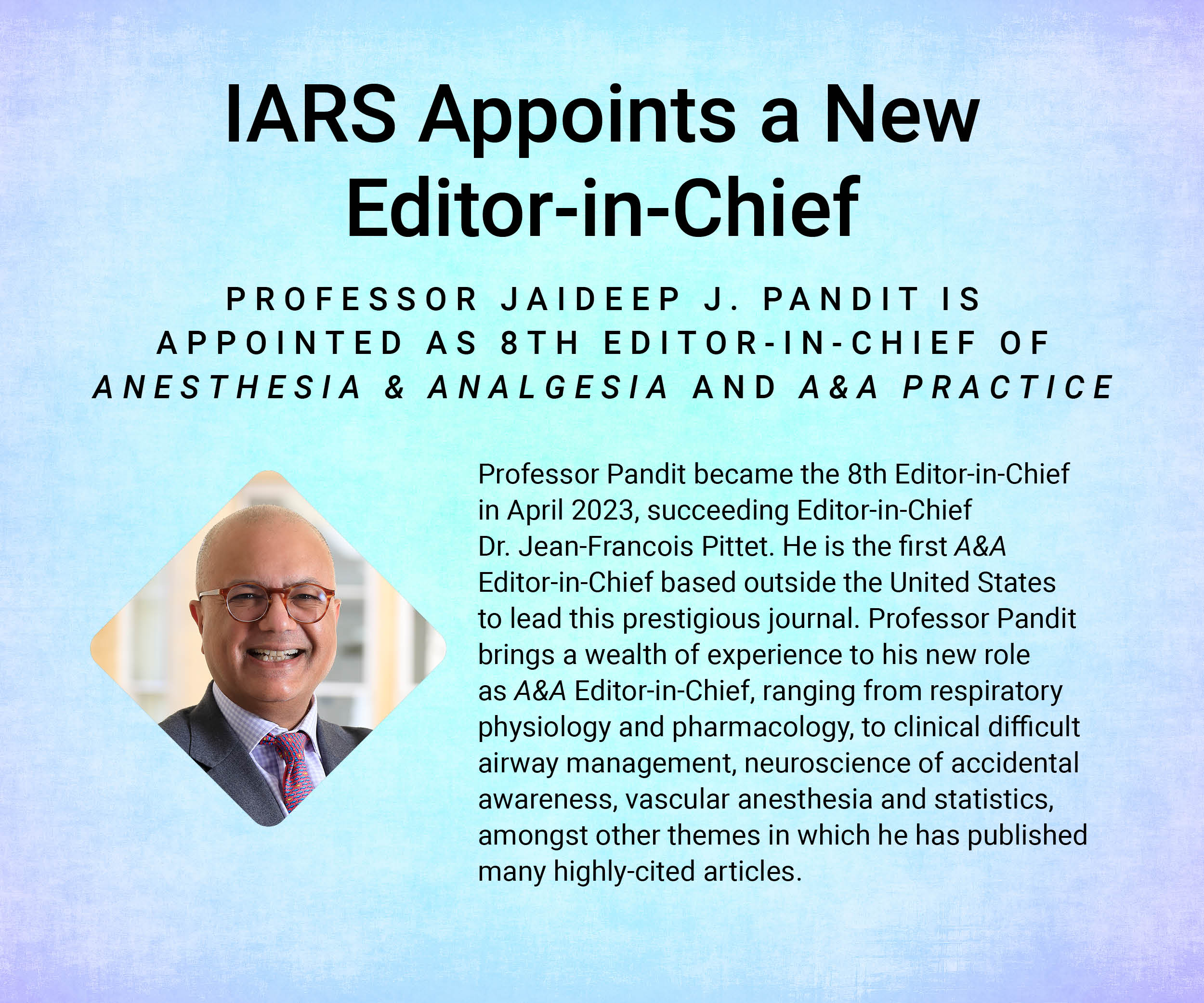 Dr. Pandit Appointed Editor-in-Chief Image